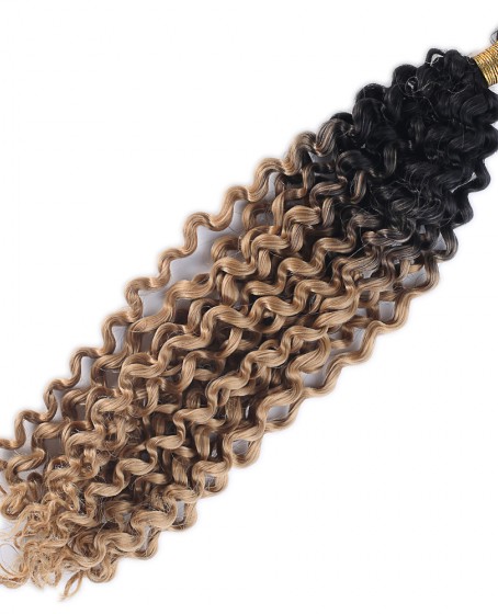 Afro Dalgası Saç - Siyah Karamel Ombreli