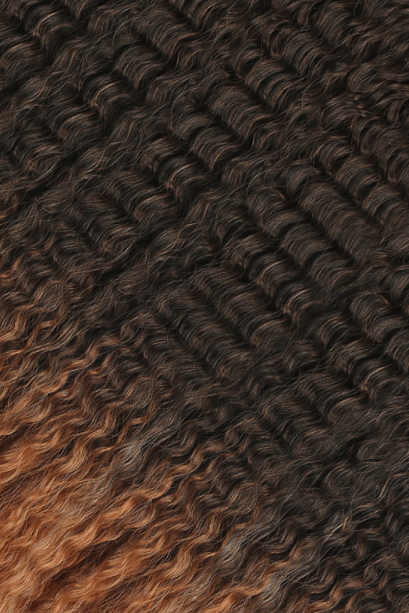 Brazilian Afro Dalgası Saç - Siyah / Bakır Ombreli