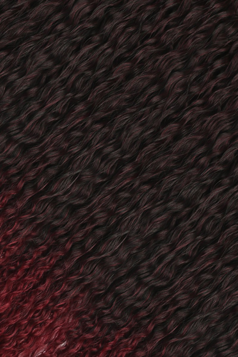 Brazilian Afro Dalgası Saç - Siyah / Kızıl Ombreli