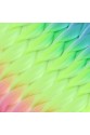 Afrika Örgülük Ombreli Sentetik Saç 100 Gr. - Açık Mavi / Neon Sarı / Pembe