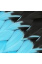 Afrika Örgülük Ombreli Sentetik Saç 100 Gr. - Siyah / Açık Mavi