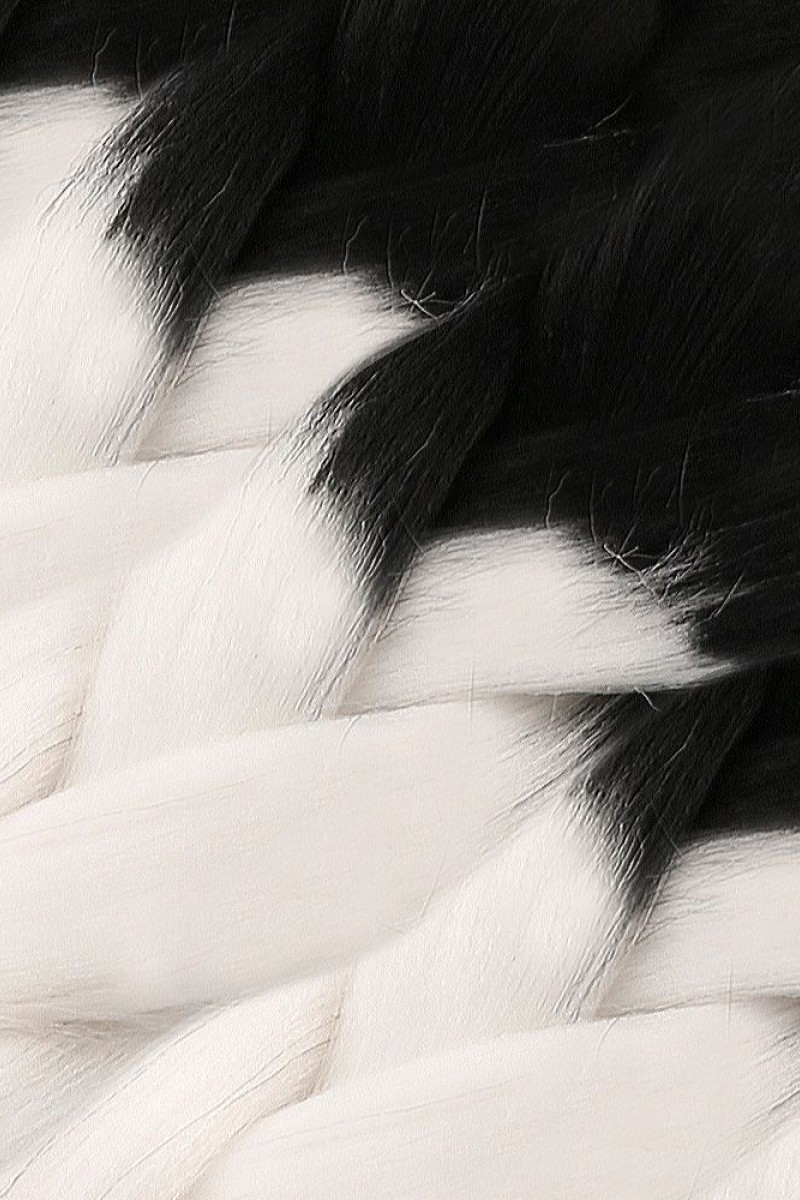 Afrika Örgülük Ombreli Sentetik Saç 100 Gr. - Siyah / Beyaz