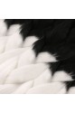 Afrika Örgülük Sentetik Ombreli Saç 100 Gr. - Siyah / Beyaz
