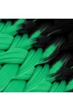 Afrika Örgülük Ombreli Sentetik Saç 100 Gr. - Siyah / Zümrüt Yeşili