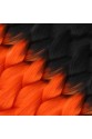 Afrika Örgülük Sentetik Ombreli Saç 100 Gr. - Siyah / Turuncu