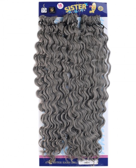 Sister Afro Dalgası Saç - Orta Ton Gri Grey 2