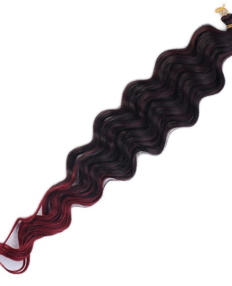 Su Dalgası Saç - Siyah Kızıl Ombreli