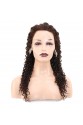 Afro Dalga Front Lace Gerçek Tül Peruk - Koyu Kahve - 60-65cm