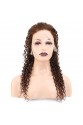 Afro Dalga Front Lace Gerçek Tül Peruk - Açık Kahve - 60-65cm