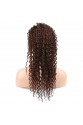 Afro Dalga Front Lace Gerçek Tül Peruk - Açık Kahve - 60-65cm