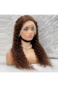 Afro Dalga Front Lace Gerçek Tül Peruk - Açık Kahve - 70-75cm