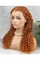 Gerçek Front Lace Tül Peruk - Afro Dalgalı - Bakır 70-75cm
