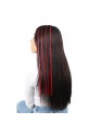 Renkli Sentetik Boncuk Kaynaklık Saç + Takım Aparatı - Kırmızı - 10 Adet
