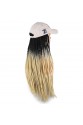 Bej Şapkalı Örgü Peruk - Siyah / Platin Ombreli