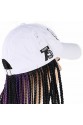 Beyaz Şapkalı Örgü Peruk - Karışık Renkli