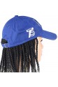 Mavi Şapkalı Örgü Peruk - Siyah / Platin Ombreli