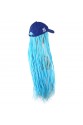 Mavi Şapkalı Örgü Peruk - Turkuaz