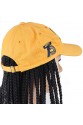 Sarı Şapkalı Örgü Peruk - Siyah / Açık Gri Ombreli