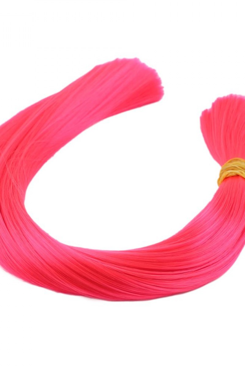 Neon Pembe Renkli Sentetik Boğum Saç - 1Kg